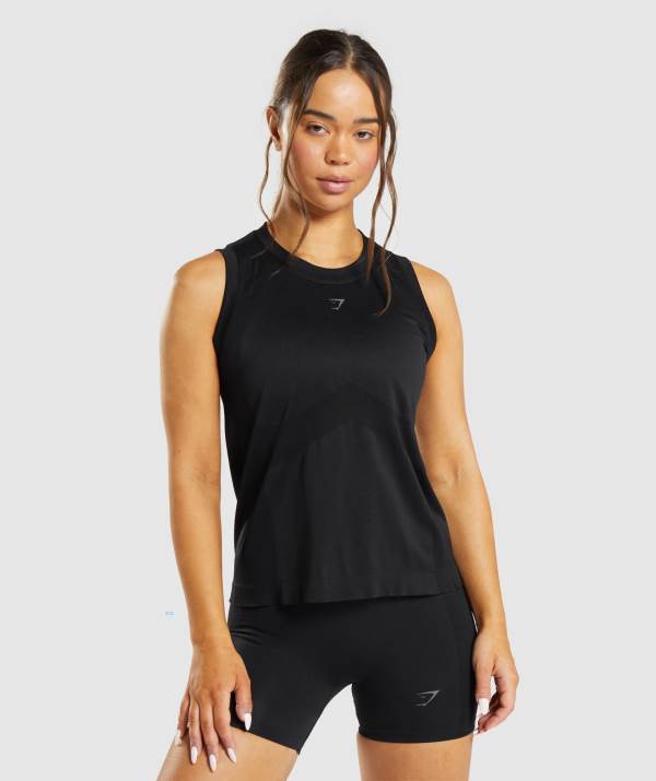 Damske Tielko Gymshark Flex Loose Top Čierne | SV8572461